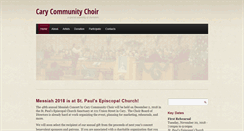 Desktop Screenshot of carycommunitychoir.org