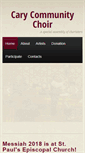 Mobile Screenshot of carycommunitychoir.org